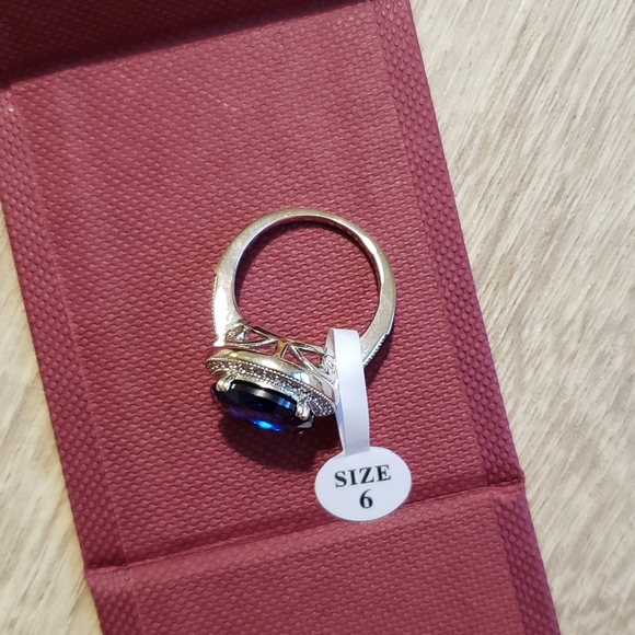 Brand new, saphire blue size 6 ring - Picture 2 of 3